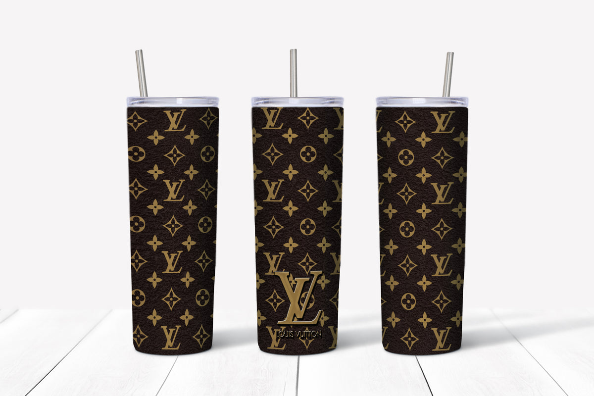 LV Pink and Grey Tumbler Sublimation Transfer