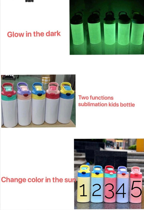 Kids Sublimation Sports Water Bottle Blanks,12Oz Bulk Tumbler