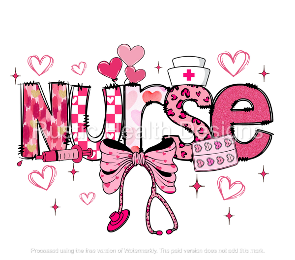 Pink Nurse T-Shirt Transfer