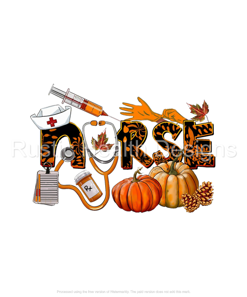 Fall Nurse T-Shirt Transfer