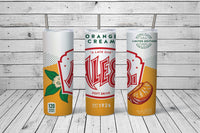 Ale8 Orange Cream 20oz Straight Tumbler Transfer