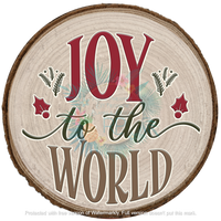 Joy to the World Circle Ornament Transfer