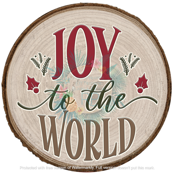 Joy to the World Circle Ornament Transfer