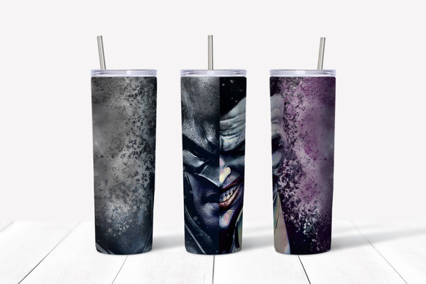 Batman & Joker 20oz Straight Tumbler Transfer