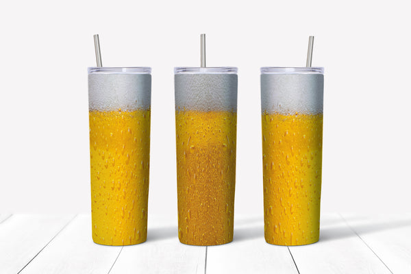 Beer with Foam 20oz Straight Tumbler Transfer