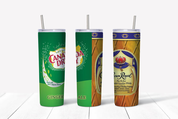 Canada Dry & Crown 20oz Straight Tumbler Transfer