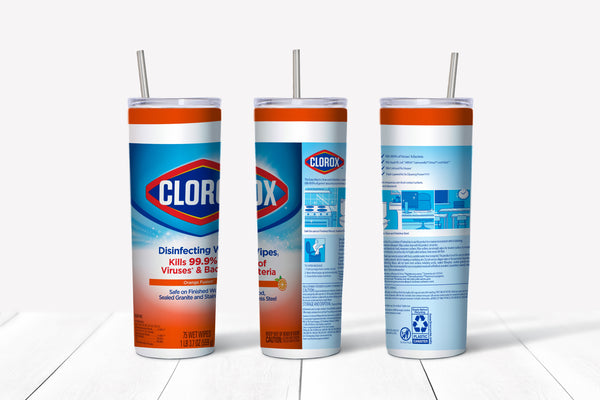 Clorox Orange 20oz Straight Tumbler Transfer