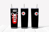 Converse Black and Red  20oz Straight Tumbler Transfer