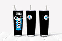 Converse Black and Turquoise  20oz Straight Tumbler Transfer