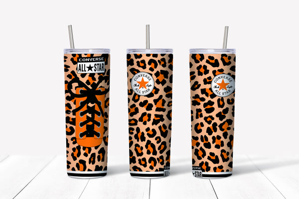 Converse Cheetah Orange 20oz Straight Tumbler Transfer