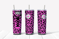 Converse Cheetah Pink Glitter 20oz Straight Tumbler Transfer