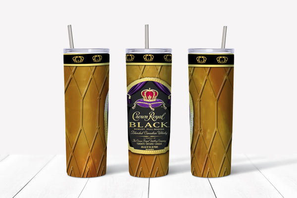 Crown Black 2 20oz Straight Tumbler Transfer