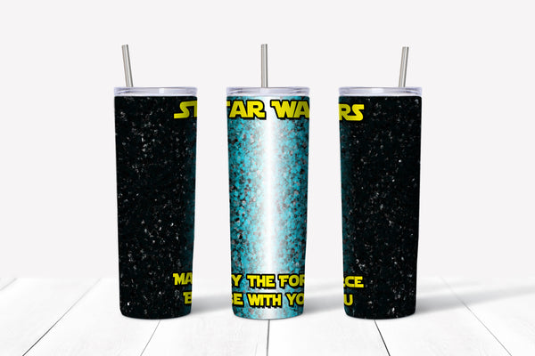 Force Be with you Light-Blue 20oz Straight Tumbler Transfer