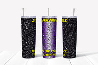 Force Be with you Purple 20oz Straight Tumbler Transfer