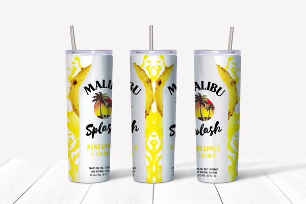 Malibu Pineapple 20oz Straight Tumbler Transfer