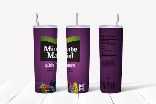Minute Maid Berry Punch 20oz Straight Tumbler Transfer