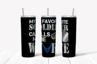 AF Wife 20oz Straight Tumbler Transfer