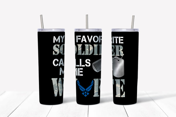 AF Wife 20oz Straight Tumbler Transfer