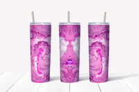 Pink Marble 20oz Straight Tumbler Transfer