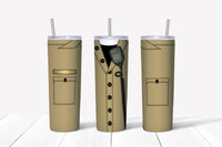 Police Uniform Khaki 20oz Straight Tumbler Transfer