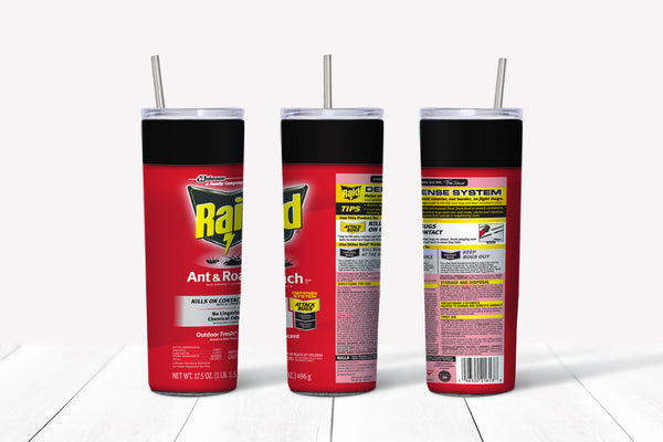 Raid - Ants and Roach 20oz Straight Tumbler Transfer