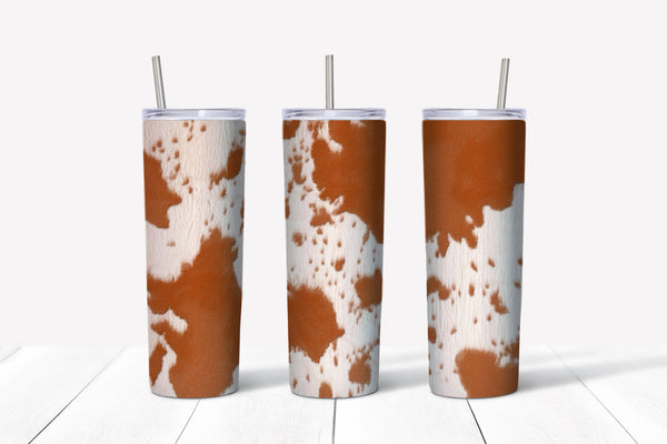 Red Cow Hide 20oz Straight Tumbler Transfer