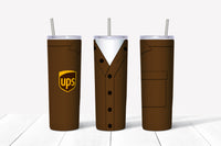 UPS Uniform 20oz Straight Tumbler Transfer