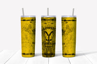 Yellowstone barbed wire 20oz Straight Tumbler Transfer