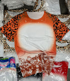 SALE - RTS Cheetah Print Faux Bleached Shirt