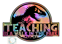 Jurassic Teacher T-shirt Transfer