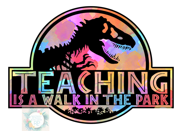 Jurassic Teacher T-shirt Transfer