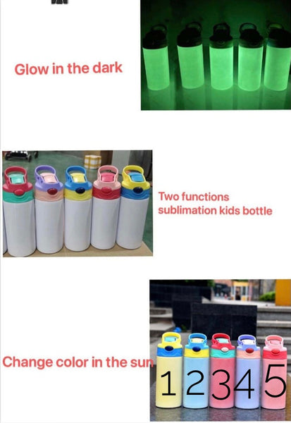 UV & Glow in Dark Sublimation Kids Bottle Blanks